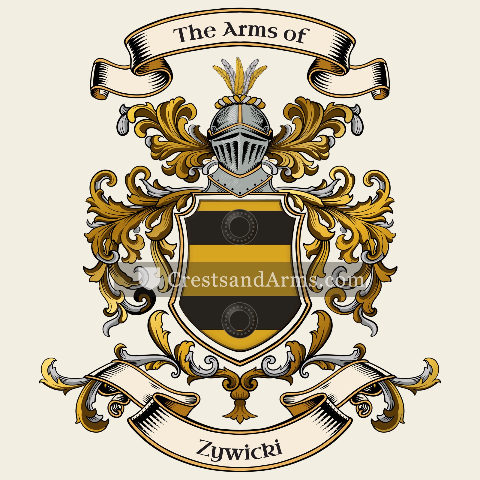 The Zywicki coat of arms, drawn from the recorded blazon